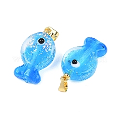 Pendentifs en verre soufflé dichroïque faits à la main&nbsp;X1-DICH-G001-01G-09