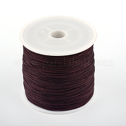Cinese nodo filo di nylon, marrone noce di cocco, 0.8mm, circa 98.42 iarde (90 m)/rotolo
