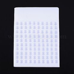 Contre les cartes de perles en plastique, blanc, pour compter 14mm 100 perles, 16x20x0.9 cm