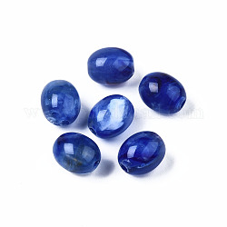 Perline acrilico, stile gemstone imitato, barile, blu notte, 13x10mm, Foro: 2 mm, circa 550pcs/500g