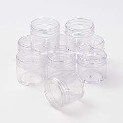 (распродажа с дефектом: царапины на поверхности) пластиковые контейнеры для шариков, колонка с завинчивающейся крышкой, прозрачные, 4.35x3.9 см