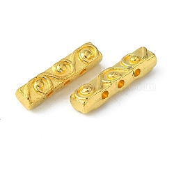 Tibetischen Stil Legierung Abstandhalter Spacer Perlen, Bleifrei und cadmium frei, Goldene Farbe, Würfel, 18x4x5 mm, Bohrung: 1.5 mm