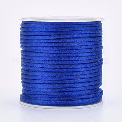 Filo nylon, cordoncino di raso rattail, blu royal, 2mm, circa 25.15 iarde (23 m)/rotolo