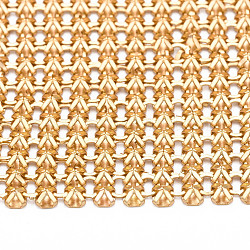 Rotolo di nastro in rete con finiture in perline di alluminio, per la creazione di gioielli fai da te, Champagne Gold, 19-1/4~19-3/4 pollice (490~500 mm)