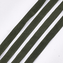Stoffband aus Wildlederimitat, Polyesterband, für diy Haarschleifenherstellung, dunkel olivgrün, 10 mm, etwa 100yards / Rolle (91.44 m / Rolle)