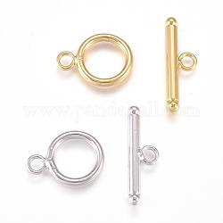 Cierres de palanca de latón, anillo, color mezclado, anillo: 19x14x2 mm, agujero: 3 mm, bar: 7.5x25x3 mm, agujero: 3 mm