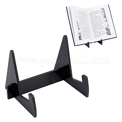 Chgcraft soporte de exhibición de libro de acrílico caballete de exhibición caballete de libro de acrílico para revista de libros caballete de cómic soporte para tableta y teléfono soportes para exhibición, 14x11x10 cm, 5 mm de espesor, negro