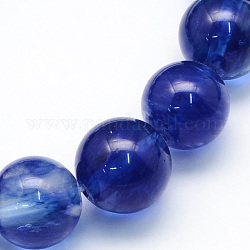 Blu anguria perle di vetro di pietra fili, tondo, 10.5mm, Foro: 1.2 mm, circa 37~40pcs/filo, 14.9~15.1 pollice (38~38.5 cm)