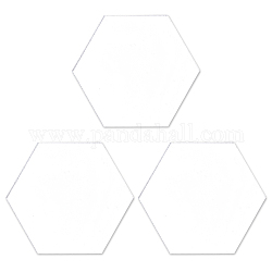 Acryl-Schmuck-Displays, Hexagon, Transparent, 8.65x9.9x0.25 cm, 3 Stück / Set
