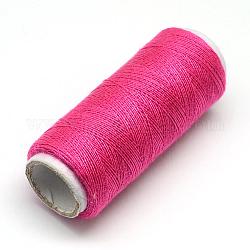 Cordones de hilo de coser de poliéster 402 para tela o diy artesanal, de color rosa oscuro, 0.1mm, aproximamente 120 m / rollo, 10 rollos / bolsa