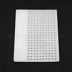 Kunststoff-Kügelchen Zählerkarten, zum Zählen von 6mm 200 Perlen, Rechteck, weiß, 15.4x11.1x0.55 cm, Korngröße: 6mm