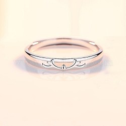 Украшения на день святого валентина, регулируемые двойные латунные кольца для мужчин, олень, платина, размер США 9 (18.9 мм)