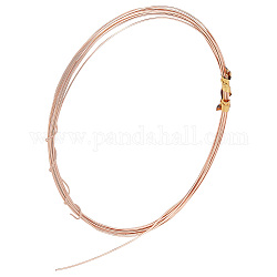 PandaHall Elite 925 Sterling Silver Wire, with Sponge Pad, Rose Gold, 26 Gauge, 0.4mm, about 6.56 Feet(2m)/Box