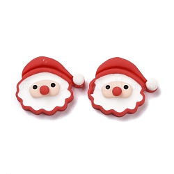 Cabochon in resina opaca a tema natalizio, accessori fai da te, Babbo Natale, rosso, 21.5x25.5x8mm