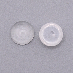 Кабошоны из чешского стекла, полукруглые / купольные, призрачный белый, 10x5.5 мм