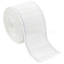 Gorgecraft 9 m Gardinenfaltenband Gardinenband Vorhänge Kopfband selbstklebend flache Polyesterbänder für DIY Prise Plissee Vorhang Zubehör (weiß)