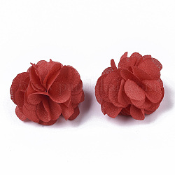 Fiori in tessuto di poliestere, per fasce fai da te accessori floreali accessori per capelli da sposa per ragazze donne, rosso, 34mm