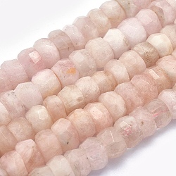 Fili di perline morganite naturale, rondelle, sfaccettato, 9.5~10x4~6mm, Foro: 1 mm, circa 72pcs/filo, 15.7 pollice (40 cm)