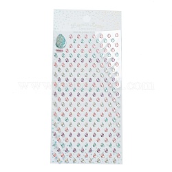 Самоклеящаяся наклейка с блестками из эпоксидной смолы, для скрапбукинга, дневник путешествий, капля, 20.5x9.3 см, наклейки: 4~19x4~18 мм