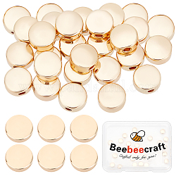 Beebeecraft 50 Stück Abstandsperlen aus Messing, Nickelfrei, Flachrund, echtes 18k vergoldet, 6x3 mm, Bohrung: 1.2 mm