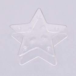 Bougeoir étoile en plastique transparent, clair, 51x51x18mm