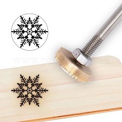 Prägen Prägen Löten Messing mit Stempel, für Kuchen/Holz, Schneeflocke Muster, 30 mm