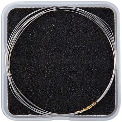 PandaHall 925 Sterling Silver Round Wire, 2m/roll (6.56 Feet) Metallic Cord Soft, 0.4mm
