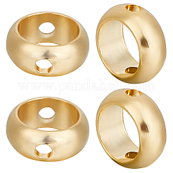 Creatcabin 80 Stück Messingperlenrahmen, langlebig plattiert, runden Ring, echtes 24k vergoldet, 6x2.5 mm, Bohrung: 1 mm