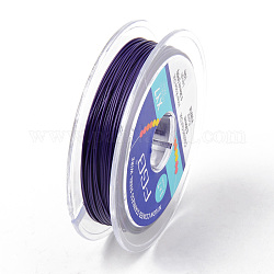 タイガーテールビーズワイヤー  7連ビードストリングワイヤー  ナイロン被覆ステンレス鋼線  暗紫色  24ゲージ  0.5mm  約32.8フィート（10m）/ロール