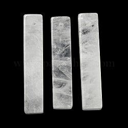 天然石クオーツクリスタルペンダント  ロッククリスタルペンダント  長方形チャーム  38~41x7.5~8x7.5~8mm  穴：1.5mm