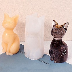 Moldes de vela de silicona diy, moldes de resina, para resina uv, fabricación de joyas de resina epoxi, conejo, 5.2x6x11.1 cm