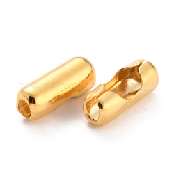 Conectores de cadena de bola de 304 acero inoxidable, dorado, 13x5.5mm, agujero: 2.5 mm, apto para cadena de bolas de 4.5 mm
