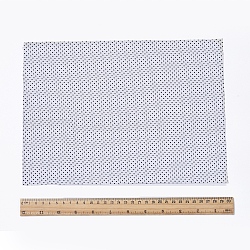 Patrón de lunares impreso hojas de tela de poliéster a4, tela autoadhesiva, para accesorios de ropa, blanco, 30x21.5x0.03 cm