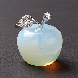 Synthetische Opalit-Heimdekorationen, mit Strass, Apfel, 35x33x30 mm