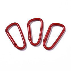 Алюминиевые пружинные кольца ворот, d форма, красные, 46x24x4.5 мм, внутренний диаметр: 38.5x16 мм