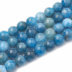 Chapelets de perles en apatite naturelle, ronde, 10mm, Trou: 1mm, Environ 37~38 pcs/chapelet, 14.96~15.35 pouce (38~39 cm)