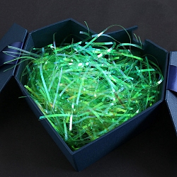Colorful Raffia Crinkle Cut Paper Shred Filler, for Gift Wrapping & Easter Basket Filling, Lime Green, 3mm, 30g/bag