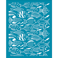 Olycraft 4x5 pouce poisson thème argile pochoir poissons tropicaux sérigraphie pour pâte polymère mer poissons sérigraphie pochoirs maille transfert pochoirs pour polymère argile fabrication de bijoux