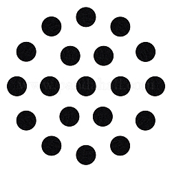Cercles en tissu feutre autocollant, pour les projets de bricolage, plat rond, noir, 11.5x1mm