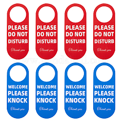 Globleland 8 pz cartelli per grucce per pomelli in plastica per favore non disturbare cartelli per porte in pvc benvenuto per favore bussare cartelli per porte cartelli per appendiabiti per ufficio camera da letto decorazione dell'hotel