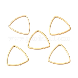 Anillos de enlace de 201 acero inoxidable, triángulo, dorado, 15x15.5x1mm