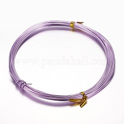Round Aluminum Craft Wire, for Beading Jewelry Craft Making, Lilac, 20 Gauge, 0.8mm, 10m/roll(32.8 Feet/roll)