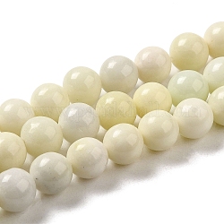 Natürliche Jade Perlen Stränge, Runde, 8~8.5 mm, Bohrung: 1.2 mm, ca. 47 Stk. / Strang, 15.35'' (39 cm)