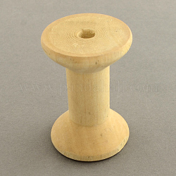 Carretes vacíos de madera para cable, bobinas de hilo, sin plomo, mocasín, 29~30x20mm, agujero: 6 mm