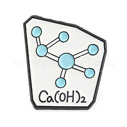 Chemical Molecular Geometry Enamel Pins, Black Alloy Badge for Backpack Clothes, Light Sky Blue, 30x32x1mm
