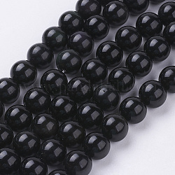 Perles en obsidienne naturelle, ronde, AA grade, noir et coloré, 10mm