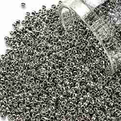 Toho runde Saatperlen, japanische Saatperlen, (713) olympisches Silbermetallic, 15/0, 1.5 mm, Bohrung: 0.7 mm, ca. 15000 Stk. / 50 g