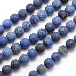 Dépoli perles rondes grade AA naturel sodalites brins, 8mm, Trou: 1mm, Environ 49 pcs/chapelet, 15.3 pouce