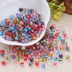Perle di vetro ceco, tondo, colore misto, 4mm, Foro: 0.7 mm, circa 717 pz ~ 723 pz / borsa