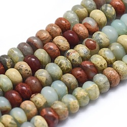 Chapelets de perles en jaspe aqua terra naturel, rondelle, 4x2.5mm, Trou: 0.5mm, Environ 155 pcs/chapelet, 16.1 pouce (41 cm)